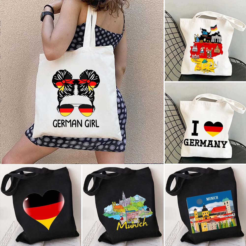 Women Bags Germany - Sac fourre-tout en toile à motif