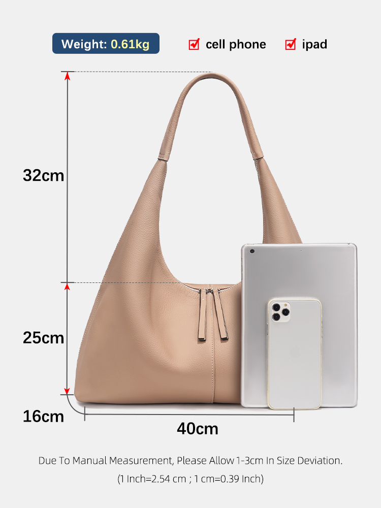 Sac Hobo en cuir véritable pou - Women'S Work Bags Tote avis et prix